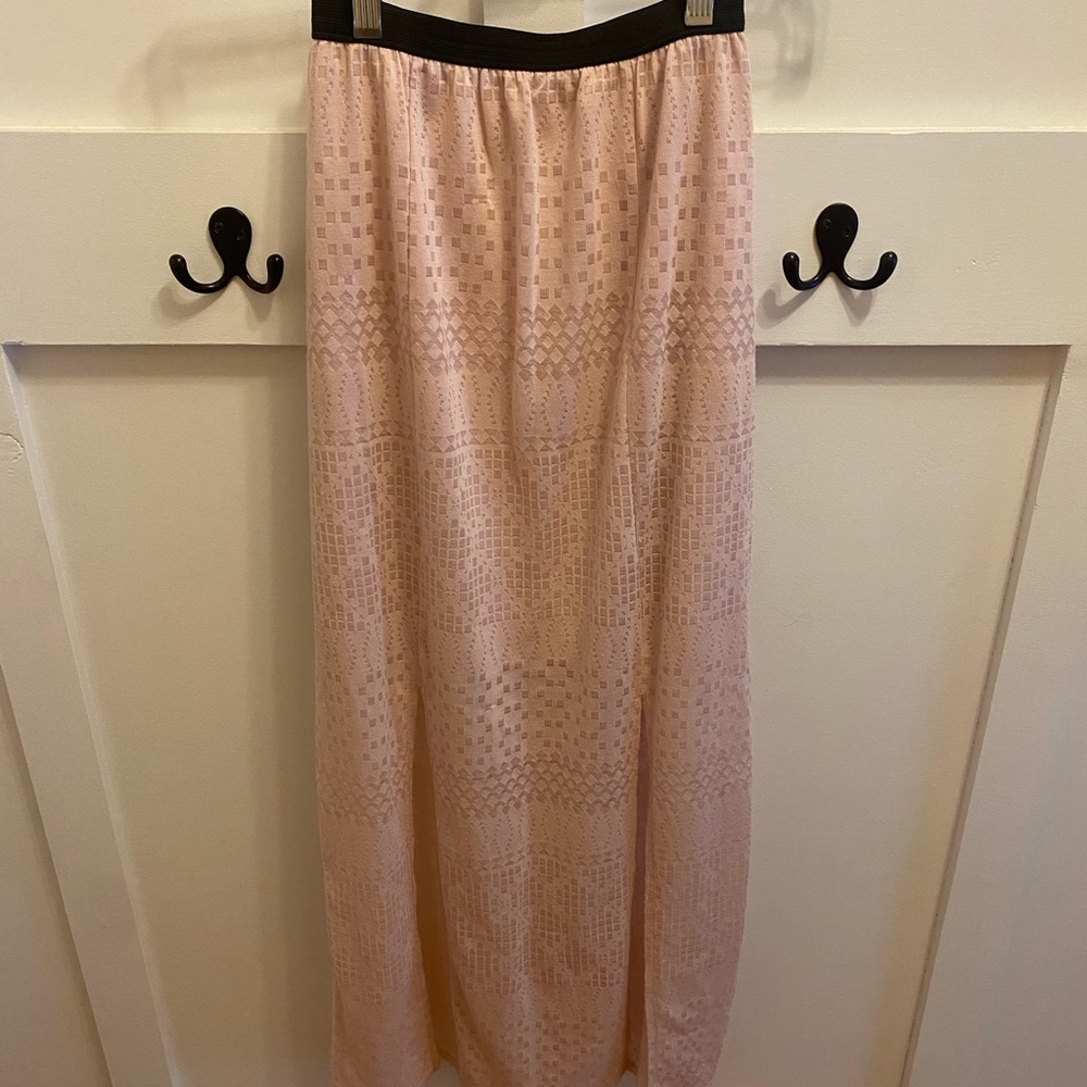 Pink maxi skirt